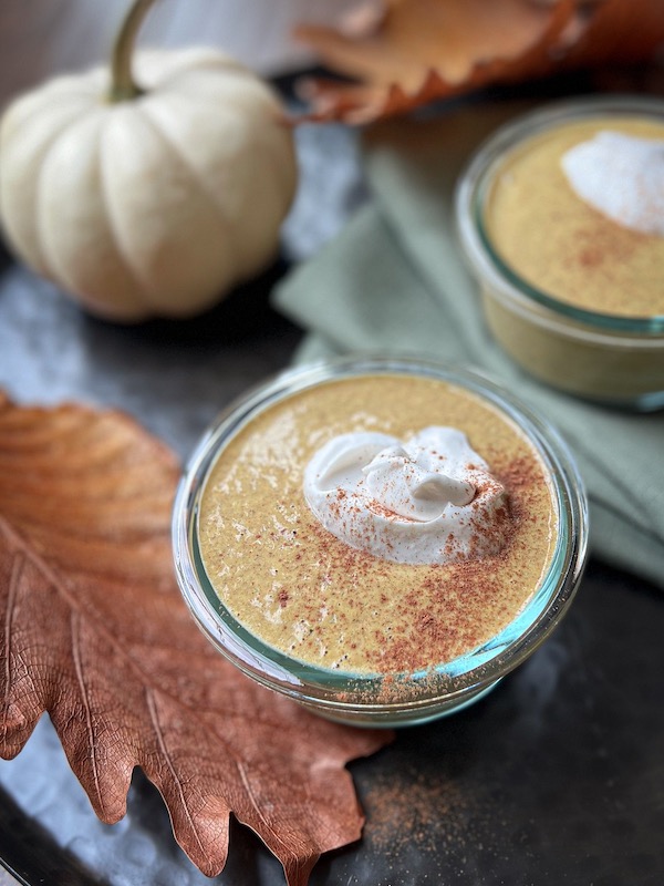 pumpkin chia pudding with coco whip