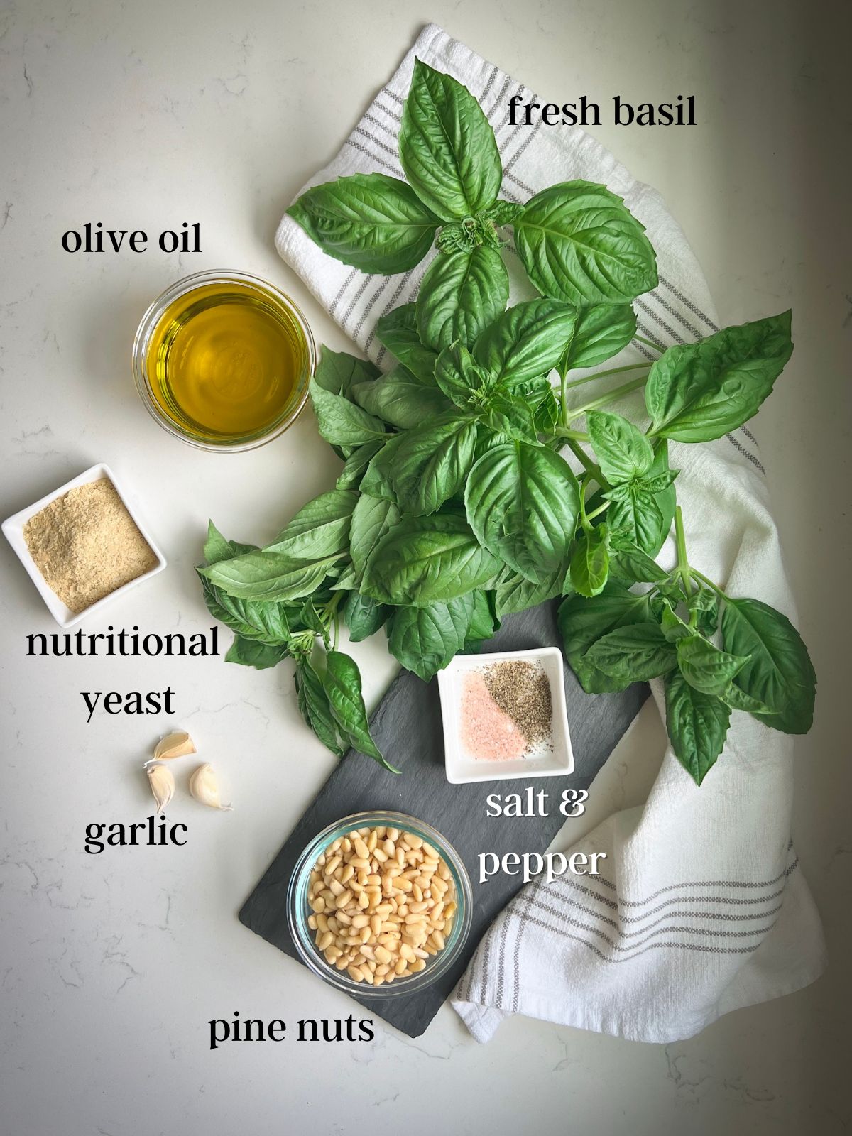ingredients for Whole30 Pesto